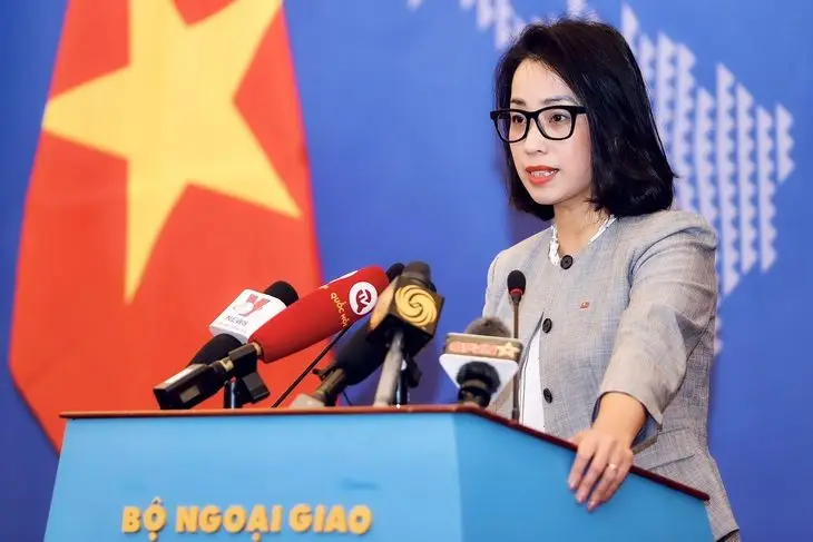 Người phát ngôn Bộ Ngoại giao Phạm Thu Hằng - Ảnh: NAM TRẦN